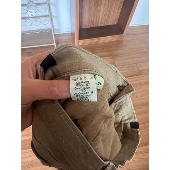 Rag & Bone Women's Tan Contrast Tuxedo Stripe Low Rise Skinny Jeans Size 26 - Picture 4 of 5